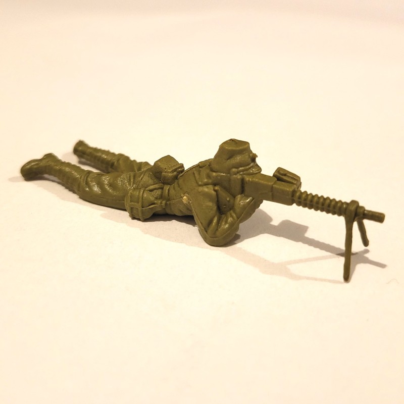 Vintage Airfix WWII Japanese Infantry 1:32 Scale Prone Soldier With Gun, Original 1970