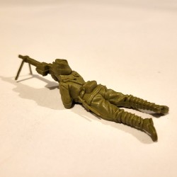 Vintage Airfix WWII Japanese Infantry 1:32 Scale Prone Soldier With Gun, Original 1970