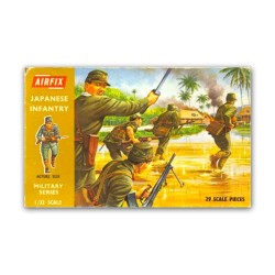 Vintage Airfix WWII Japanese Infantry 1:32 Scale Kneeling Soldier With Mortar, Original 1970