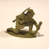 Vintage Airfix WWII Japanese Infantry 1:32 Scale Kneeling Soldier With Mortar, Original 1970