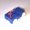 Vintage Playset Jeep With 50 Caliber Machine Gun Attached, Blue Soft Plastic