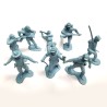 Marx Blue & Gray / Heritage / Civil War / ACW Playset Union Soldier 8 Figure Set in Satin Sheen Light Blue, Vintage Originals