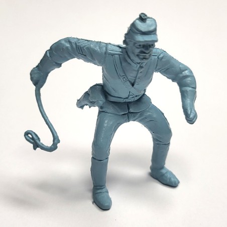 Marx Blue & Gray / Heritage / Civil War / ACW Playset Mounted and Caisson Pose Soldier, Satin Sheen Light Blue, Vintage Original