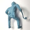 Marx Blue & Gray / Heritage / Civil War / ACW Playset Mounted and Caisson Pose Soldier, Satin Sheen Light Blue, Vintage Original