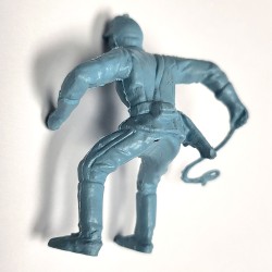 Marx Blue & Gray / Heritage / Civil War / ACW Playset Mounted and Caisson Pose Soldier, Satin Sheen Light Blue, Vintage Original
