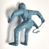 Marx Blue & Gray / Heritage / Civil War / ACW Playset Mounted and Caisson Pose Soldier, Satin Sheen Light Blue, Vintage Original