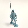Marx Blue & Gray / Heritage / Civil War / ACW Playset Marching Soldier at Right Shoulder Arms, Satin Sheen Light Blue, Vintage