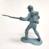 Marx Blue & Gray / Heritage / Civil War / ACW Playset Marching Soldier With Rifle At Waist, Satin Sheen Light Blue