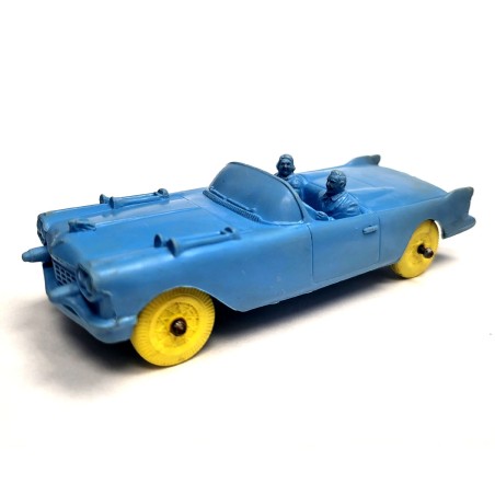 Vintage 1950s Custom Cadillac Convertible Toy by Auburn Toy Company, Blue Rubber-lik Vinyl, 1950s