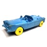 Vintage 1950s Custom Cadillac Convertible Toy by Auburn Toy Company, Blue Rubber-like Vinyl, 1950s